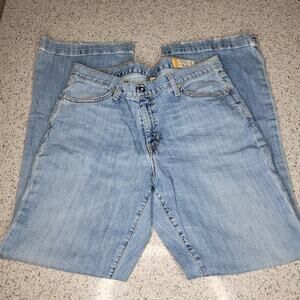 GAP 1969 Womens Long & Lean 54023 Stretch Flare Mid-Rise Light Denim Jeans✨️12R